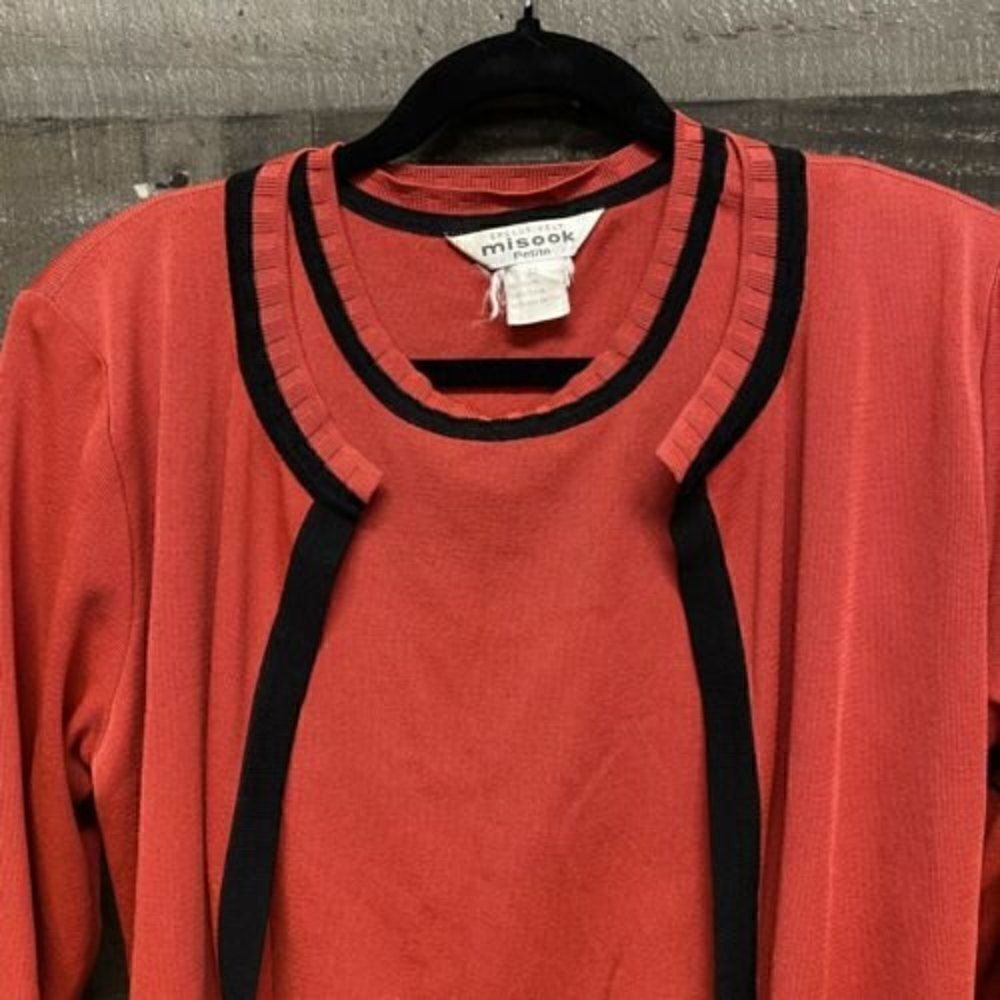 excusively misook cardigan and sleeveless top size M petite EUC - Picture 8 of 10
